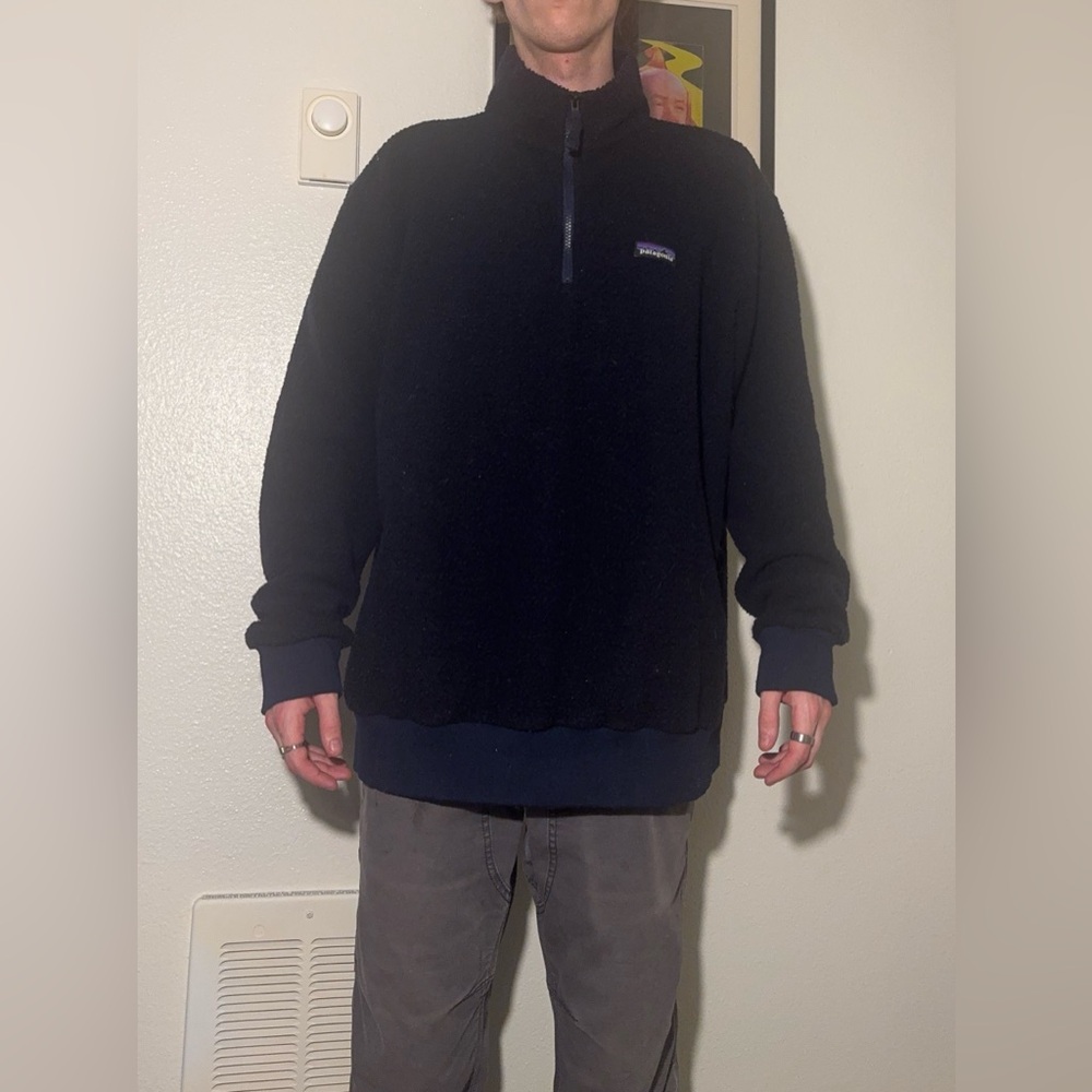 Patagonia Navy Quarter-Zip Fleece Pullover